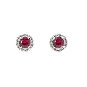 New! Anna Zuckerman 2ctw. Simulated Ruby Stud Earrings
